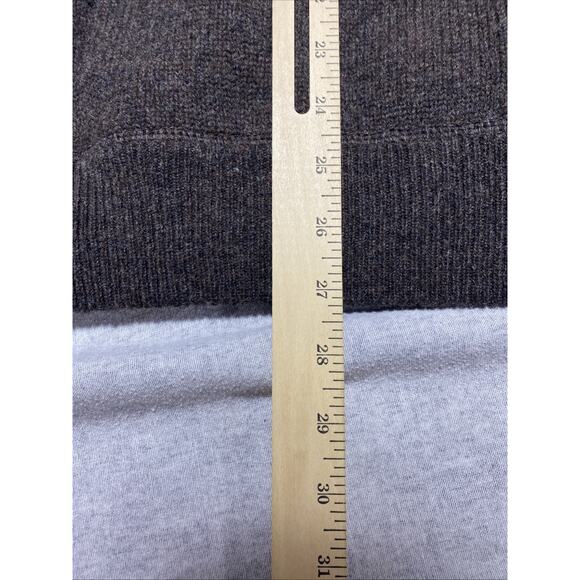Gap Sweater Mens Extra Large Brown 1/4 Zip Lambs Wool Blend Vintage XL - Picture 6 of 7